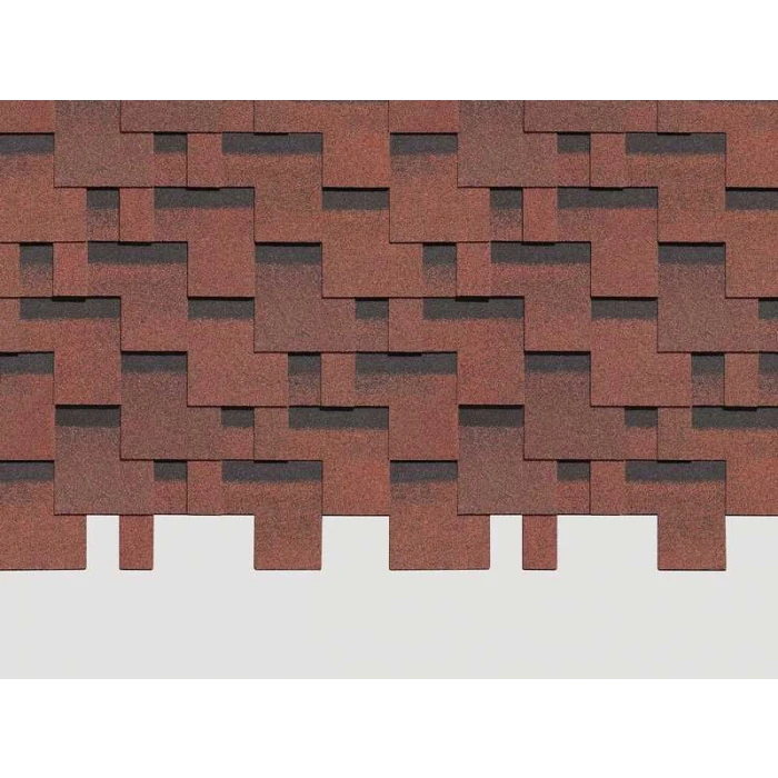 Гибкая черепица Docke STANDARD ТЕТРИС Красный