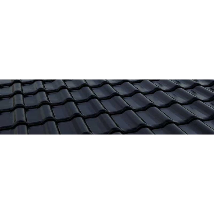 Керамическая черепица Braas Рубин 11V Глазурь глубокий черный