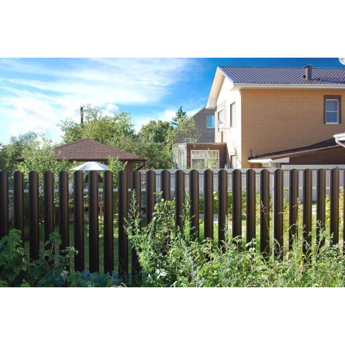 Штакетник М-образный А фигурный Grand Line 0,5 Satin RAL 7024 Мокрый Асфальт